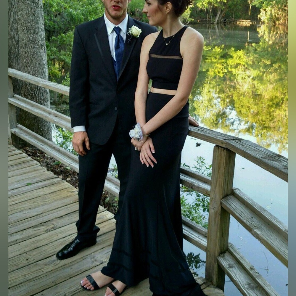 Black Two Piece Prom Dress